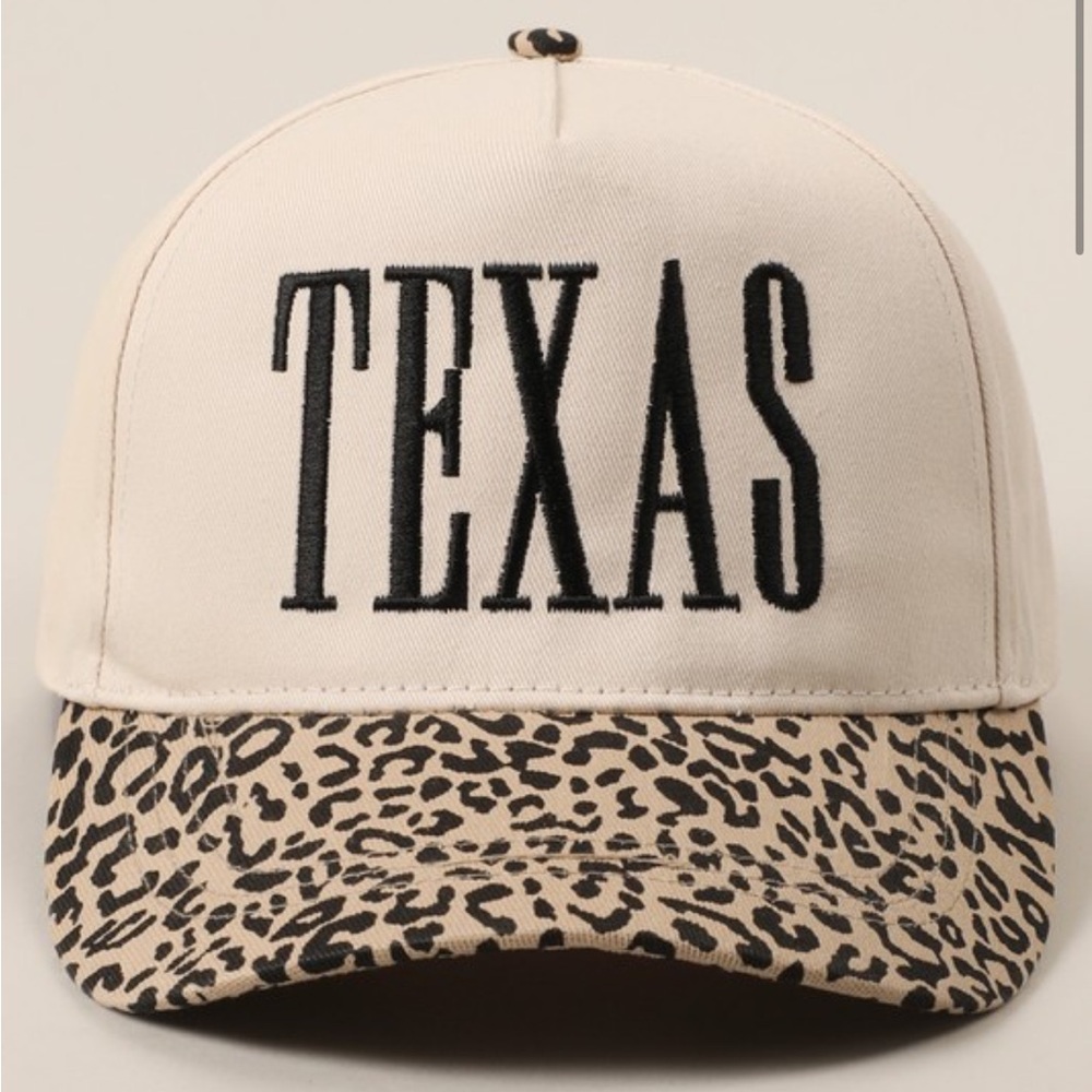 Cheetah print Texas Cap